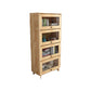 Scandinavian Closed Back Standard Bookshelf Wooden Bookcase with Rectangular Shelves