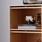 Scandinavian Closed Back Standard Bookshelf Wooden Bookcase with Rectangular Shelves