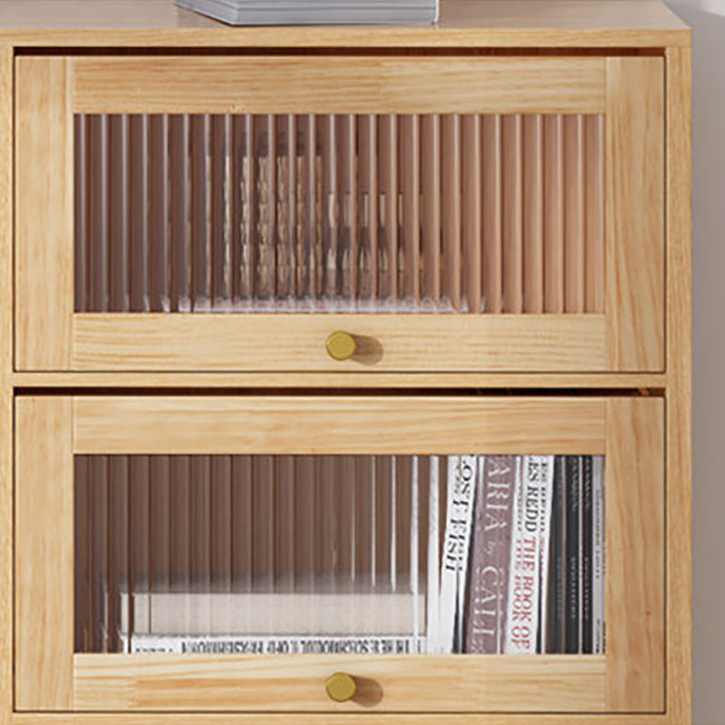 Scandinavian Closed Back Standard Bookshelf Wooden Bookcase with Rectangular Shelves