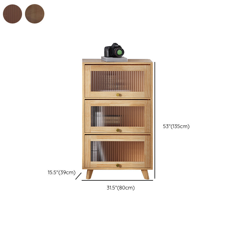 Scandinavian Closed Back Standard Bookshelf Wooden Bookcase with Rectangular Shelves