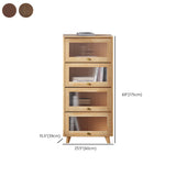 Scandinavian Closed Back Standard Bookshelf Wooden Bookcase with Rectangular Shelves