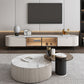 Console multimediale contemporanea Supporto multimediale per TV in pietra con 2 cassetti