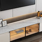 Console multimediale contemporanea Supporto multimediale per TV in pietra con 2 cassetti