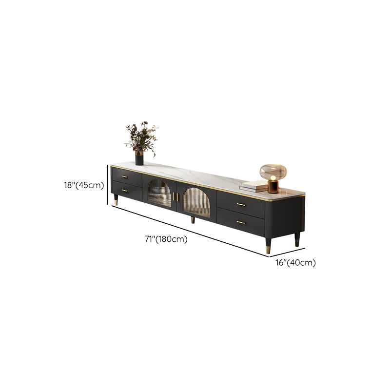 Stone TV Media Stand Console Modern TV Console for Living Room Clearhalo 'furn' 'furn_tv_stands_entertainment_centers' 'Furniture' 'Living Room Furniture' 'TV Stands & Entertainment Centers' 'TV Stands & Media Storage Furniture' 'tv_stands_entertainment_centers' 6916547