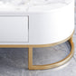 Stone TV Console Contemporary 3 Drawers Open Storage Media Console Clearhalo 'furn' 'furn_tv_stands_entertainment_centers' 'Furniture' 'Living Room Furniture' 'TV Stands & Entertainment Centers' 'TV Stands & Media Storage Furniture' 'tv_stands_entertainment_centers' 6916561