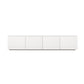 White Contemporary Media Console Engineered Wood TV Console   with Doors