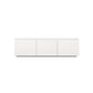 White Contemporary Media Console Engineered Wood TV Console   with Doors