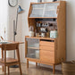 Moderne porte di vetro Curio Curio Pining Hutch con cassetti