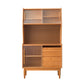 Moderne porte di vetro Curio Curio Pining Hutch con cassetti
