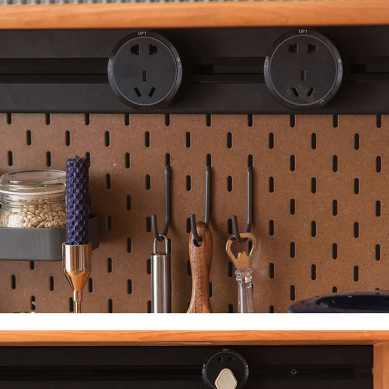 Moderne porte di vetro Curio Curio Pining Hutch con cassetti