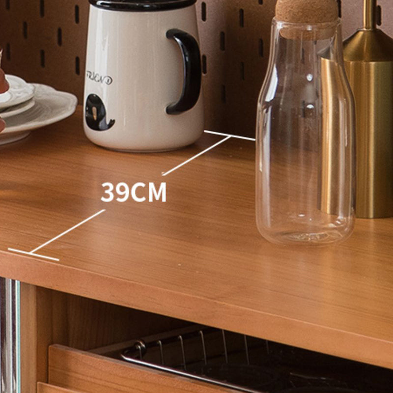 Moderne porte di vetro Curio Curio Pining Hutch con cassetti