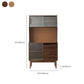Puertas de vidrio modernas Curio Gabinete Pine Cining Hutch con cajones