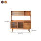 Armadio in legno massiccio Porte di vetro Hutch per sala da pranzo contemporanei