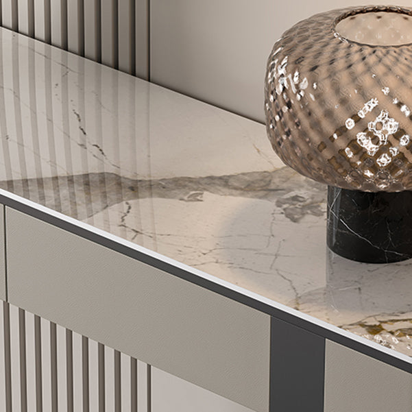 Stone Half Moon Console Table Glam 33.46-inch Tall Accent Table Clearhalo 'Console Tables' 'console_tables' 'Entry & Mudroom Furniture' 'furn' 'furn_console_tables' 'Furniture' 6916938