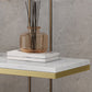 Glam Accent Table Antique Finish Console Sofa Table in Marble Clearhalo 'Console Tables' 'console_tables' 'Entry & Mudroom Furniture' 'furn' 'furn_console_tables' 'Furniture' 6916954