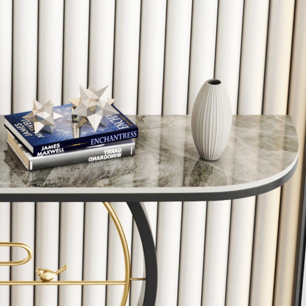 Tavolo accento console contemporanea tavolo da divano di finitura antica in pietra