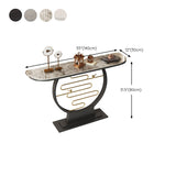 Glam Console Accent Table Antique Finish Sofa Console Table in Stone Clearhalo 'Console Tables' 'console_tables' 'Entry & Mudroom Furniture' 'furn' 'furn_console_tables' 'Furniture' 6916992