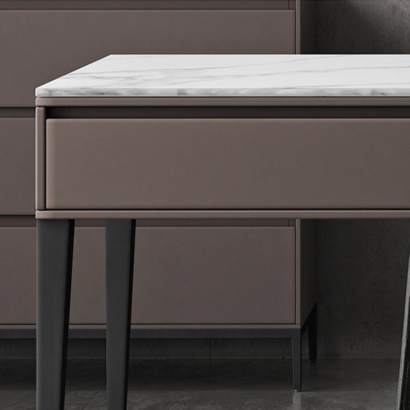 Industrial Stone Rectangular Office Desk 23.62-inch Wide Writing Desk with Drawers Clearhalo 'furn' 'furn_office_desk' 'Furniture' 'Office Desks' 'Office Furniture' 'office_desk' 6917068