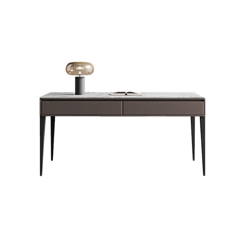 Industrial Stone Rectangular Office Desk 23.62-inch Wide Writing Desk with Drawers Clearhalo 'furn' 'furn_office_desk' 'Furniture' 'Office Desks' 'Office Furniture' 'office_desk' 6917069