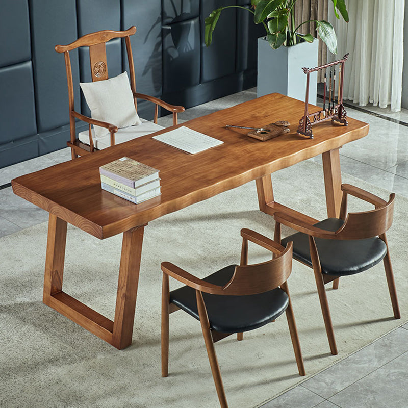 Solid Wood Rectangular Writing Desk Sled Base 29.53-inch Tall Office Desk Clearhalo 'furn' 'furn_office_desk' 'Furniture' 'Office Desks' 'Office Furniture' 'office_desk' 6917117