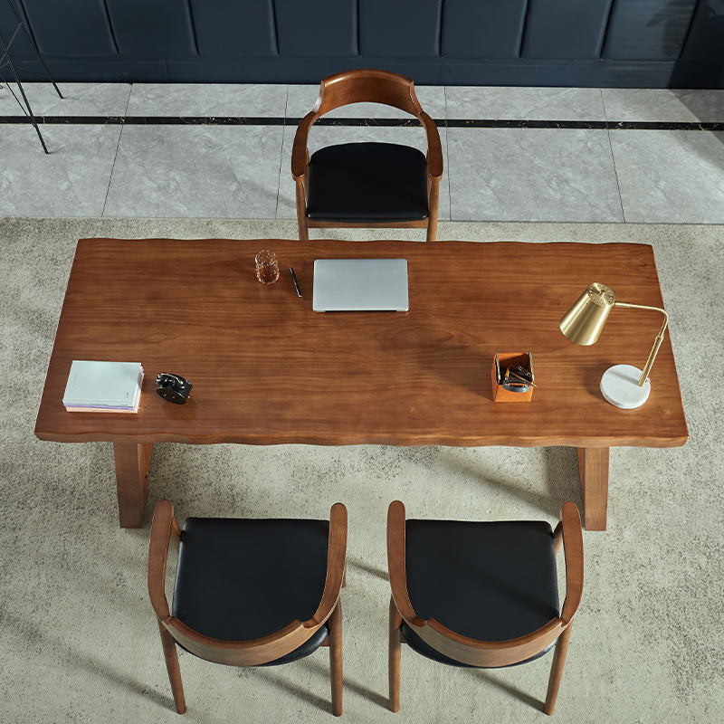 Solid Wood Rectangular Writing Desk Sled Base 29.53-inch Tall Office Desk Clearhalo 'furn' 'furn_office_desk' 'Furniture' 'Office Desks' 'Office Furniture' 'office_desk' 6917120