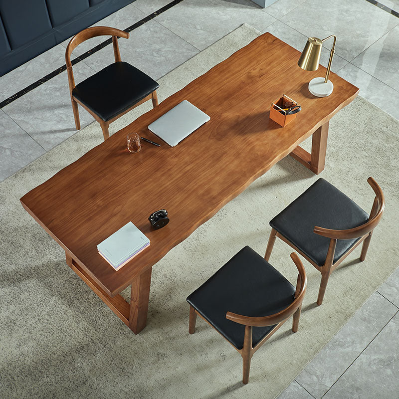 Solid Wood Rectangular Writing Desk Sled Base 29.53-inch Tall Office Desk Clearhalo 'furn' 'furn_office_desk' 'Furniture' 'Office Desks' 'Office Furniture' 'office_desk' 6917121