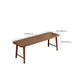 Solid Wood Rectangle Writing Desk Modern 23.62-inch Wide Office Desk with H-Base