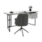 Modern Slate Top Office Desk Rectangle Task Desk with 2 Drawers for Home