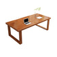 Modern Solid Wood Office Desk Rectangle Task Desk with Sled Base for Home Walnut Clearhalo 'furn' 'furn_office_desk' 'Furniture' 'Office Desks' 'Office Furniture' 'office_desk' 6917268