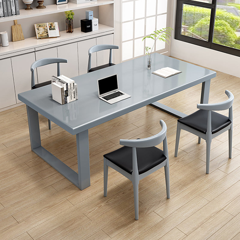 Modern Solid Wood Office Desk Rectangle Task Desk with Sled Base for Home Clearhalo 'furn' 'furn_office_desk' 'Furniture' 'Office Desks' 'Office Furniture' 'office_desk' 6917272