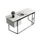 Modern Stone Top Office Desk Rectangle Task Desk with 2 Drawers for Home White-Gold Clearhalo 'furn' 'furn_office_desk' 'Furniture' 'Office Desks' 'Office Furniture' 'office_desk' 6917289