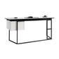 Modern Stone Top Office Desk Rectangle Task Desk with 2 Drawers for Home White Clearhalo 'furn' 'furn_office_desk' 'Furniture' 'Office Desks' 'Office Furniture' 'office_desk' 6917293