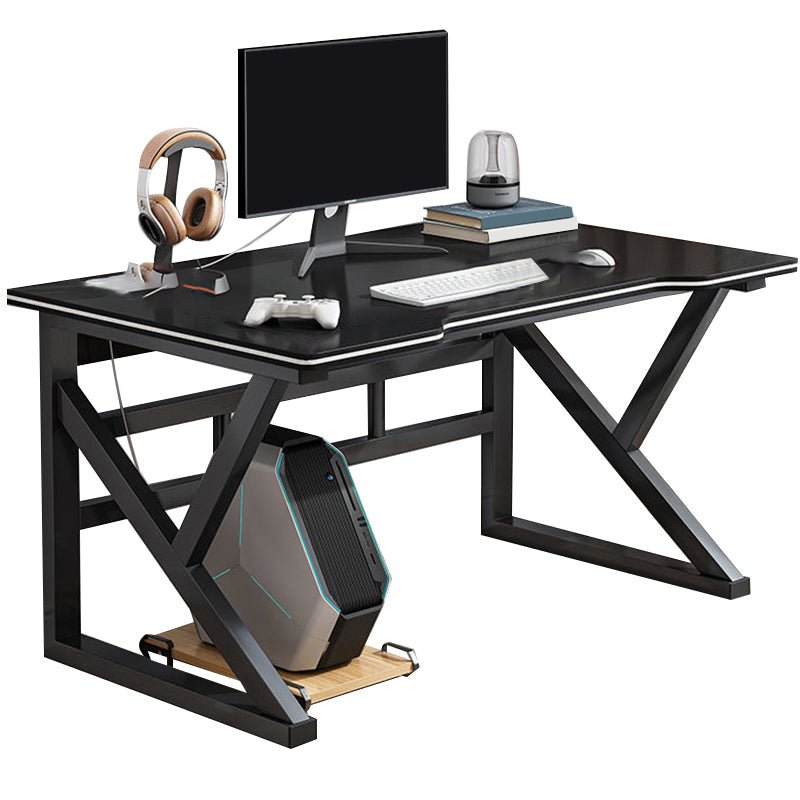 Bureau d'écriture en bois de style industriel 29.13 pouces de haut bureau avec des jambes en métal