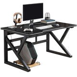 Bureau d'écriture en bois de style industriel 29.13 pouces de haut bureau avec des jambes en métal