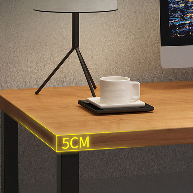 Bureau de bureau en bois massif industriel Base de traîne