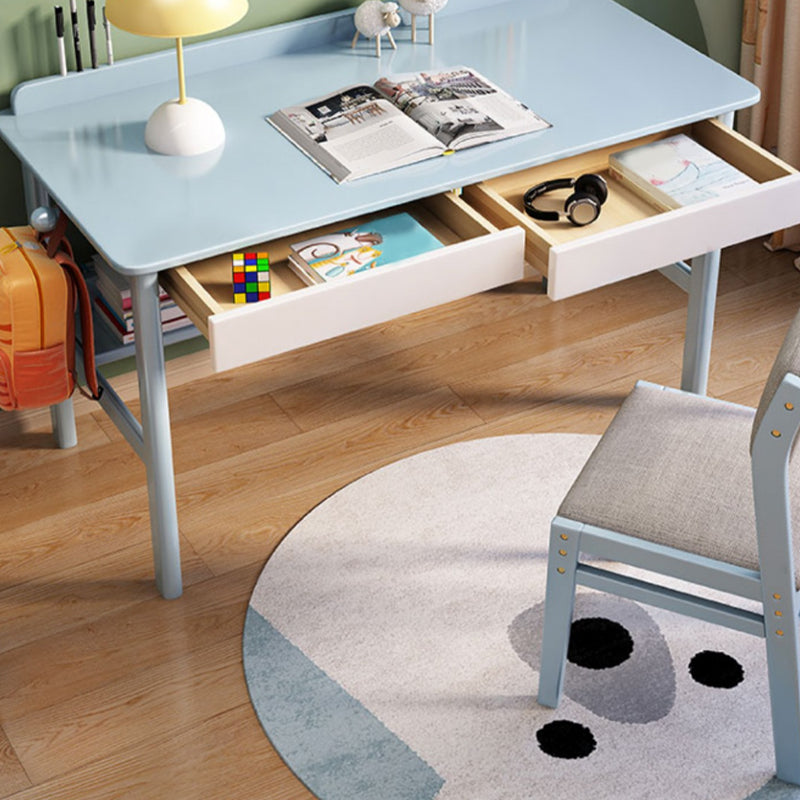 Modern Solid Wood Rectangle Writing Desk 2 Drawers 29.53" Tall Office Desk Clearhalo 'furn' 'furn_office_desk' 'Furniture' 'Office Desks' 'Office Furniture' 'office_desk' 6917481