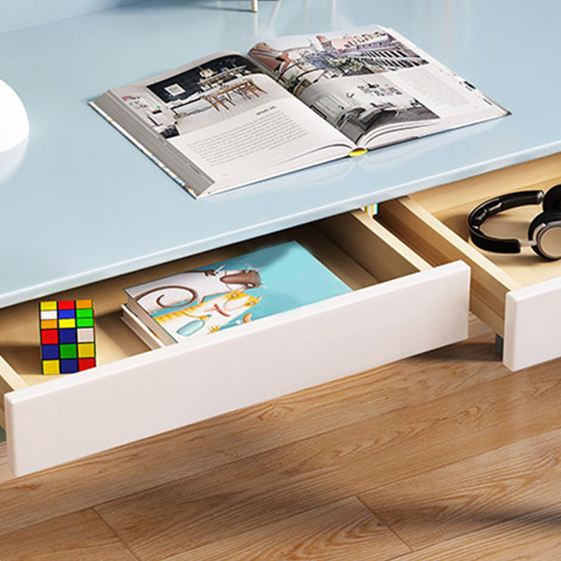 Modern Solid Wood Rectangle Writing Desk 2 Drawers 29.53" Tall Office Desk Clearhalo 'furn' 'furn_office_desk' 'Furniture' 'Office Desks' 'Office Furniture' 'office_desk' 6917488