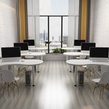 Modern houten kantoor bureau gratis formulier taakbureau met planken voor thuis