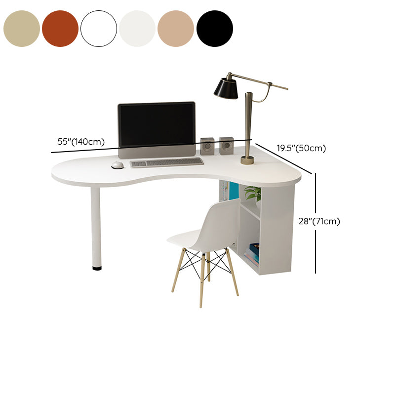 Modern houten kantoor bureau gratis formulier taakbureau met planken voor thuis