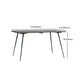 Black Oak Wood Dining Table Set 1/2/5 Pcs Industrial Metal Dinette Set for Home