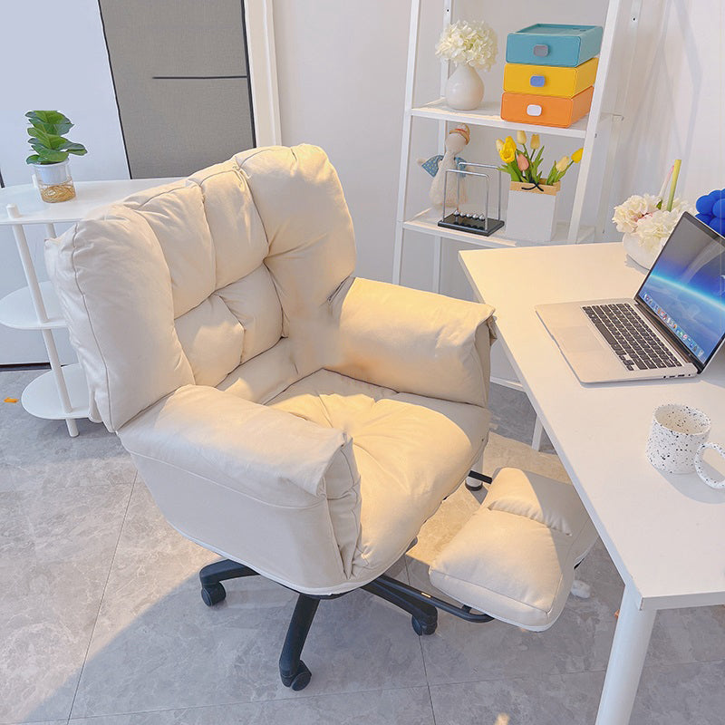 Chaise de bureau à armes rembourrées chaise de bureau ergonomique moderne avec roues