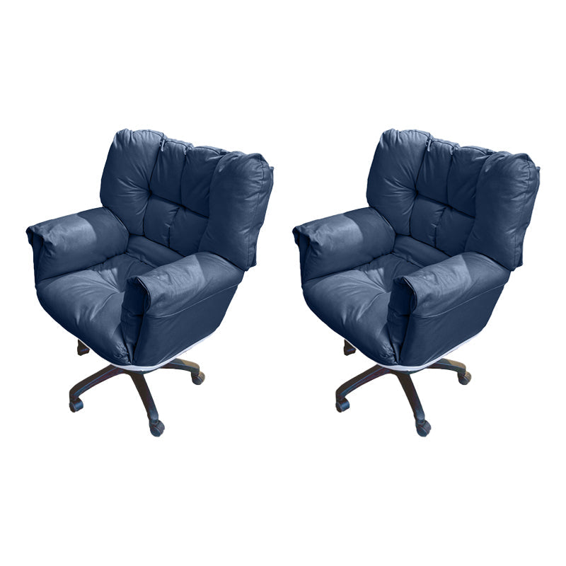 Chaise de bureau à armes rembourrées chaise de bureau ergonomique moderne avec roues