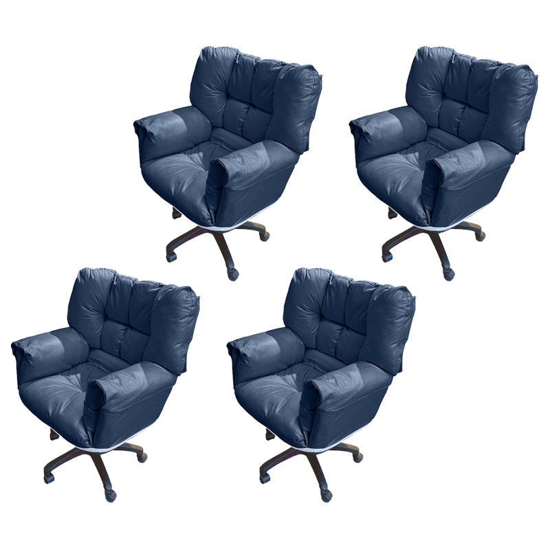 Chaise de bureau à armes rembourrées chaise de bureau ergonomique moderne avec roues