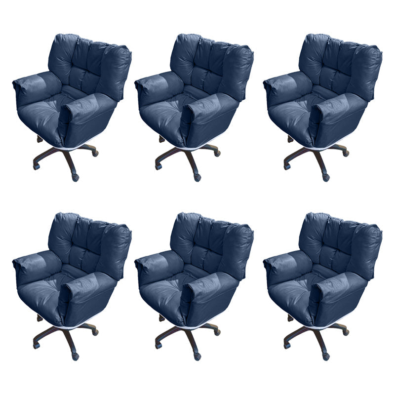 Chaise de bureau à armes rembourrées chaise de bureau ergonomique moderne avec roues