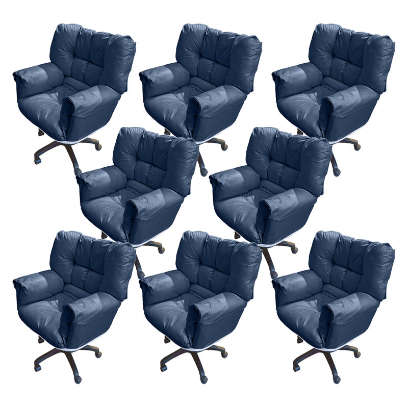 Chaise de bureau à armes rembourrées chaise de bureau ergonomique moderne avec roues