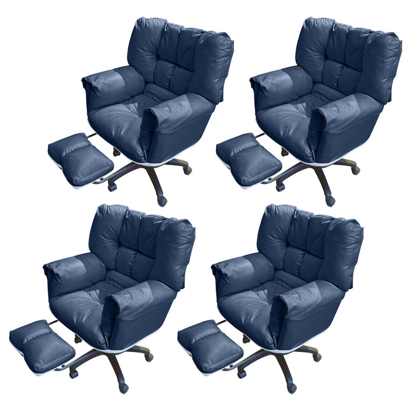 Chaise de bureau à armes rembourrées chaise de bureau ergonomique moderne avec roues