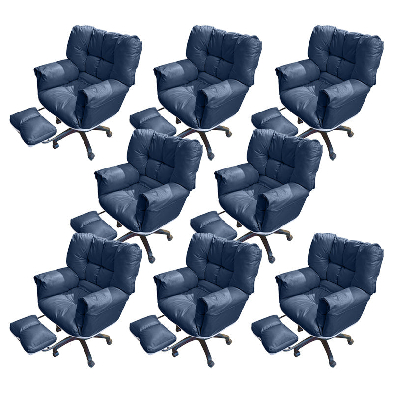 Chaise de bureau à armes rembourrées chaise de bureau ergonomique moderne avec roues