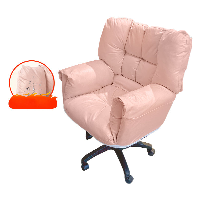 Chaise de bureau à armes rembourrées chaise de bureau ergonomique moderne avec roues