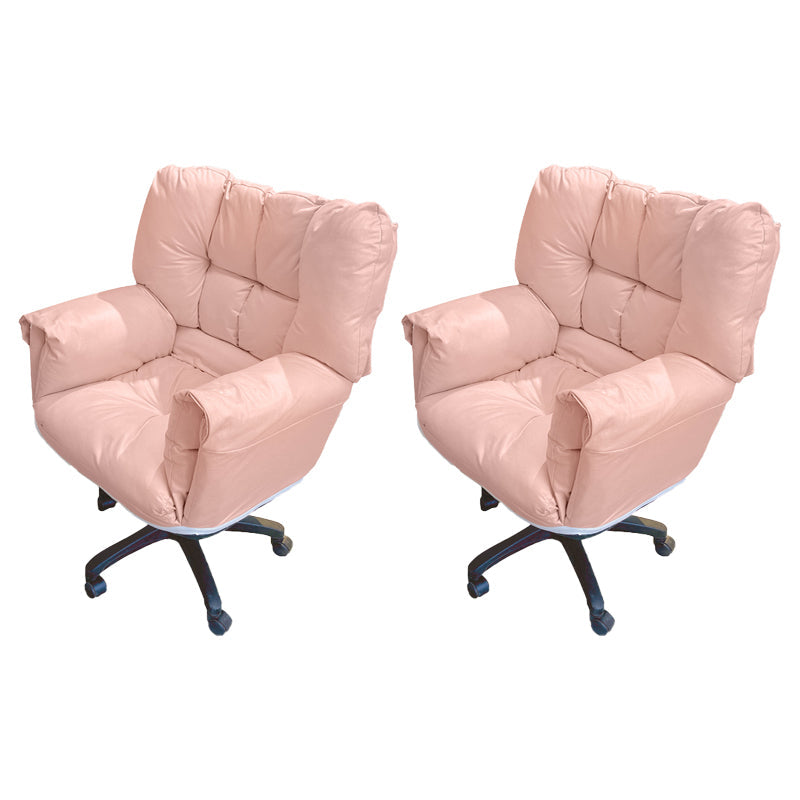 Chaise de bureau à armes rembourrées chaise de bureau ergonomique moderne avec roues