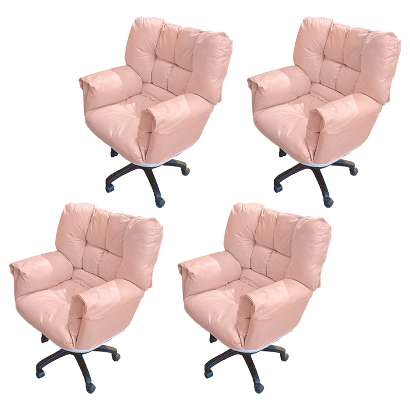 Chaise de bureau à armes rembourrées chaise de bureau ergonomique moderne avec roues